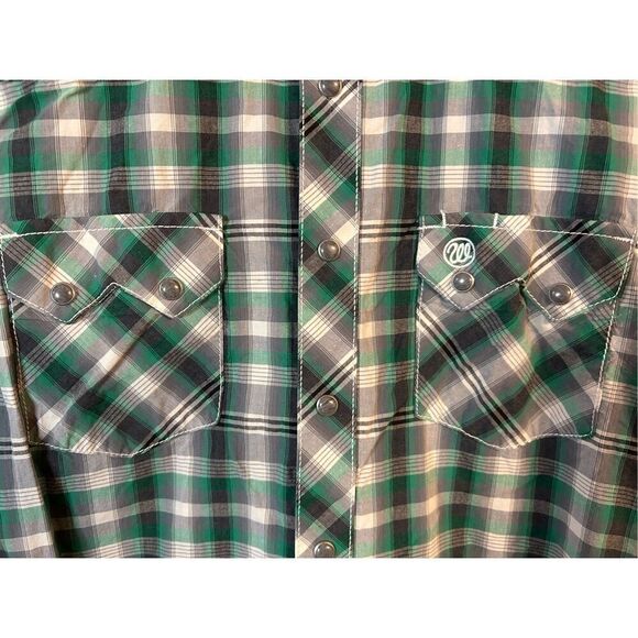 WRANGLER RETRO LONG SLEEVE SAWTOOTH SNAP POCKET WESTERN SHIRT MED (4995) - Picture 2 of 7
